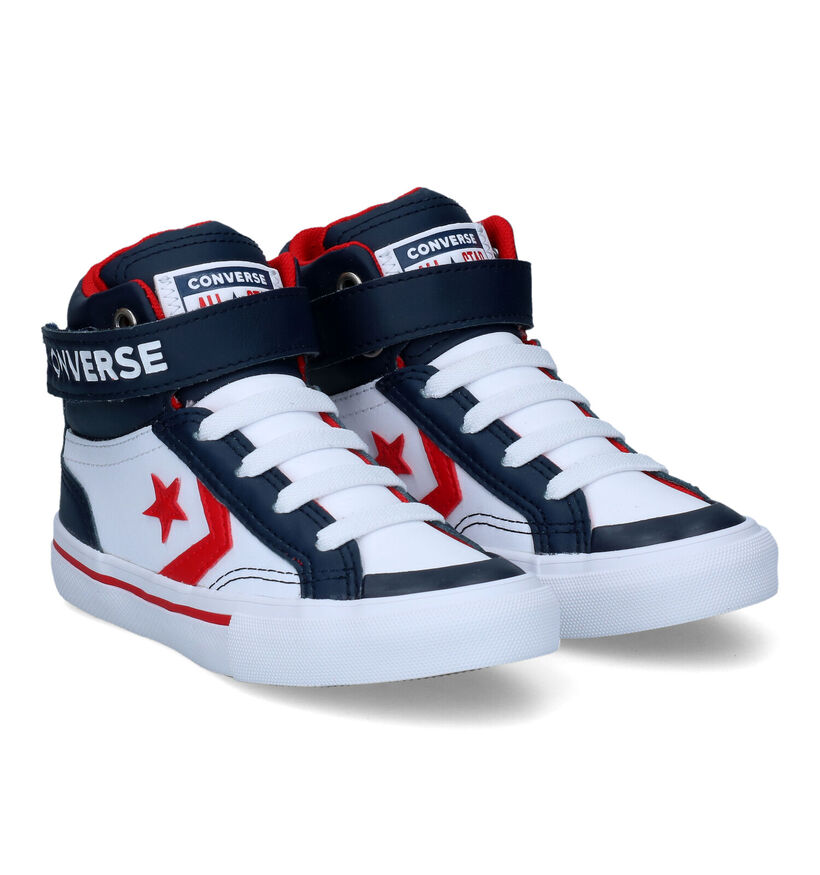 Converse Pro Blaze Strap HI Baskets en Noir pour garçons (293598) - pour semelles orthopédiques