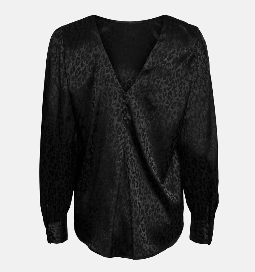 Vero Moda Elotta Zwarte Satijnen Blouse voor dames (332587)