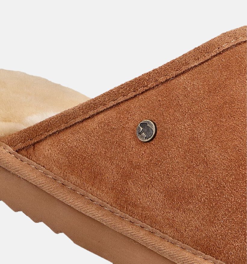 Warmbat Classic Pantoufles ouvertes en Cognac pour hommes (379287)