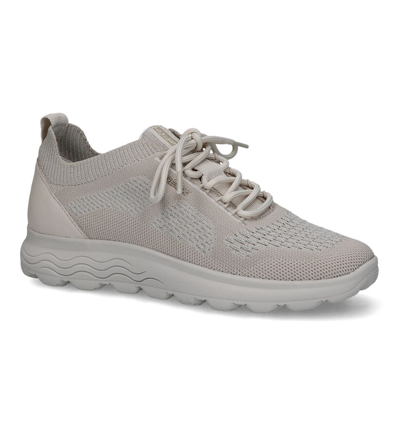 Geox Spherica Beige Sneakers voor dames (326644) - geschikt voor steunzolen