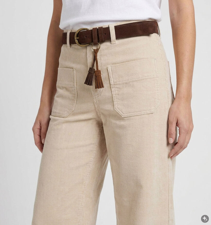 Orfeo Canelle Pantalons classiques en Ecru pour femmes (381655)