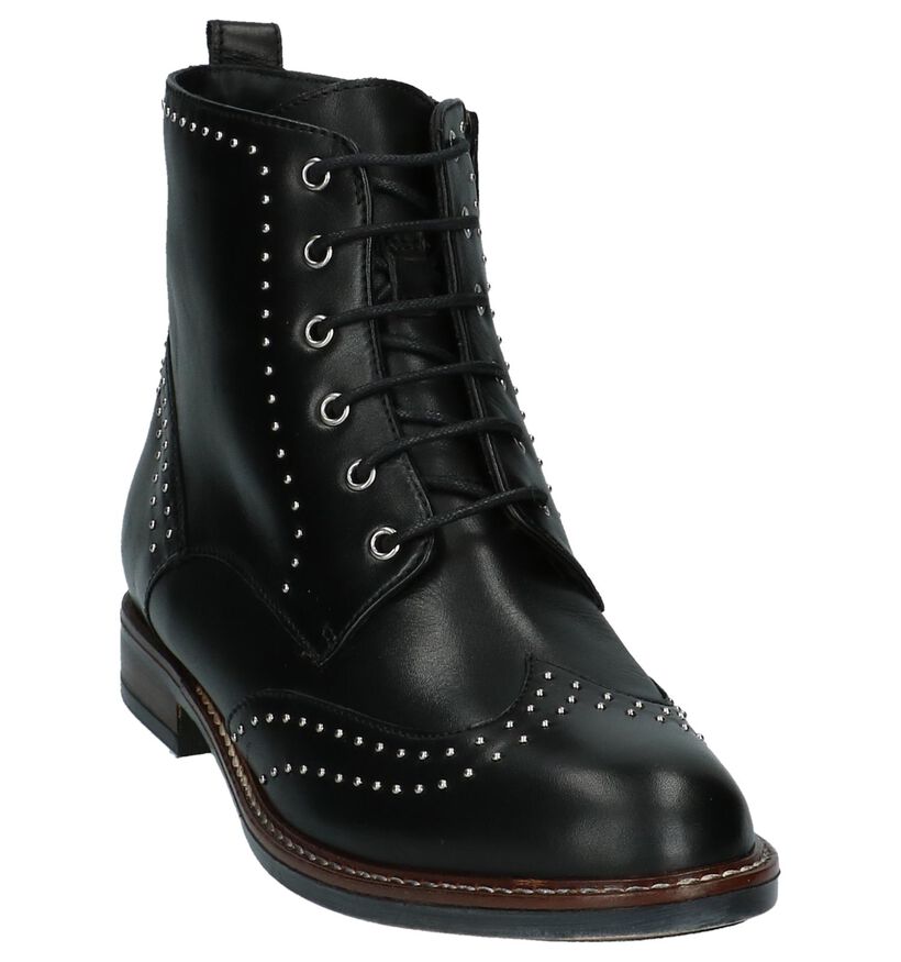 Hampton Bays Bottillons en Noir en cuir (201286)