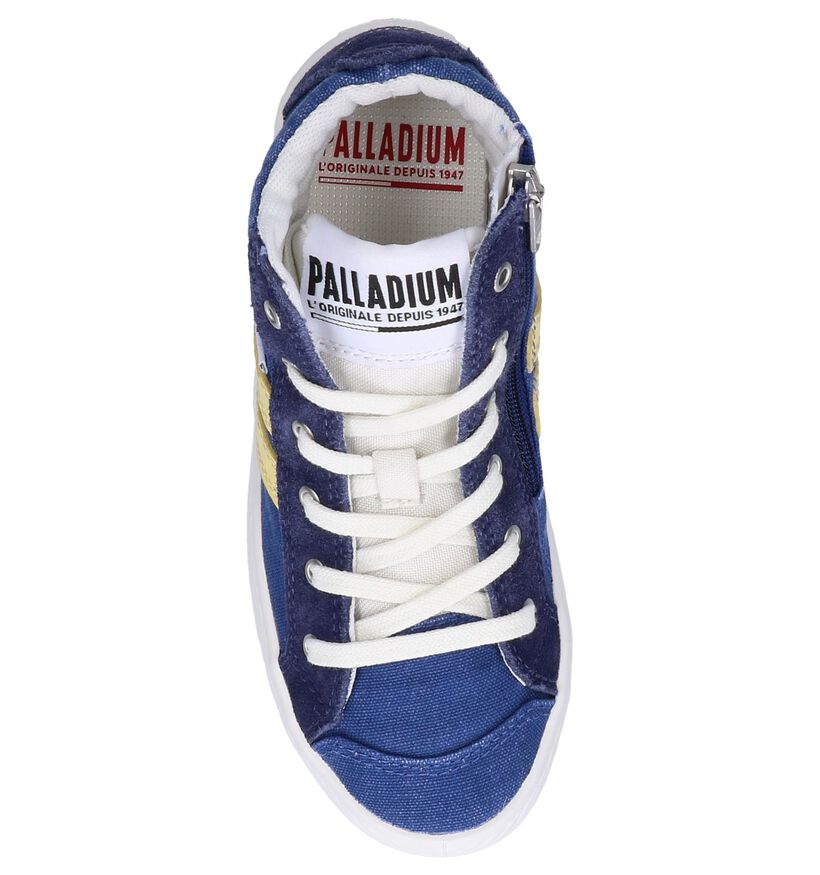 Donkerblauwe Hoge Sneakers Palladium in stof (245644)