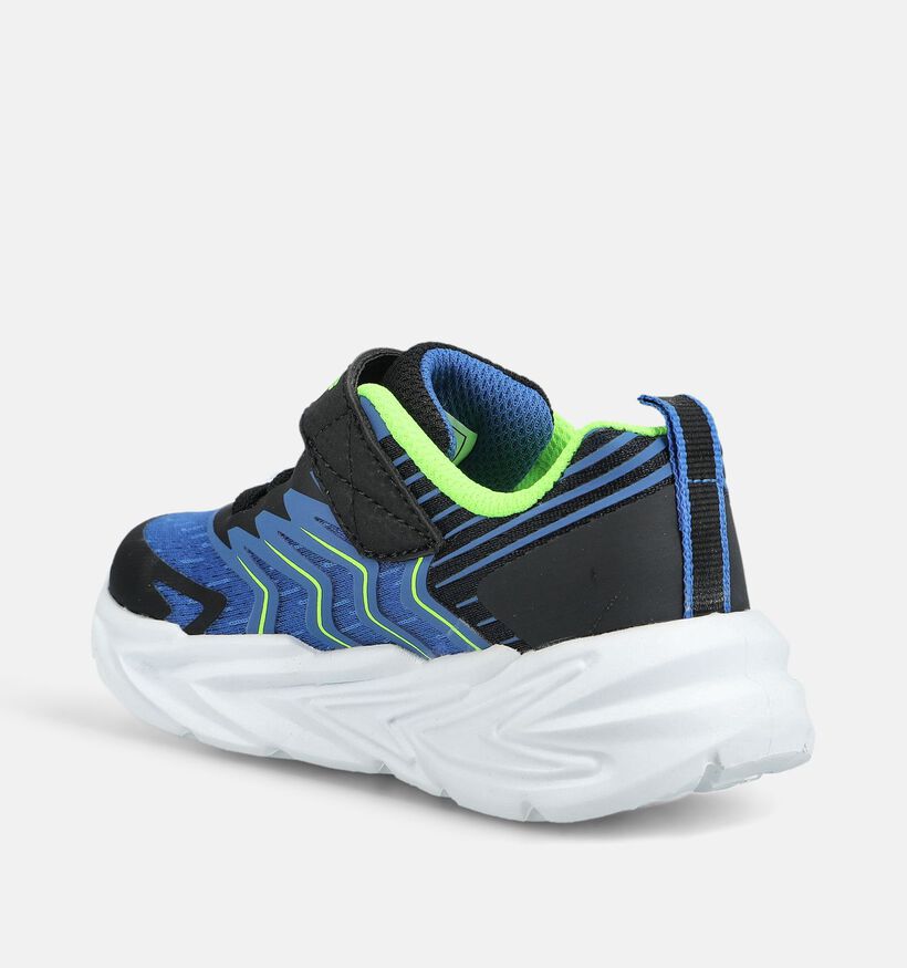 Skechers Flex Glow Ultra Baskets basses en Bleu/Fluo pour gar&ccedil;ons, filles (375727)
