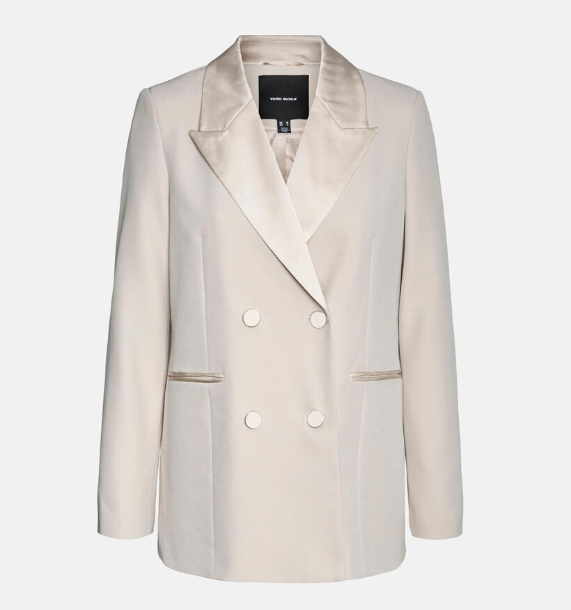 Vero Moda Holly Blazer long en Beige pour femmes (332609)