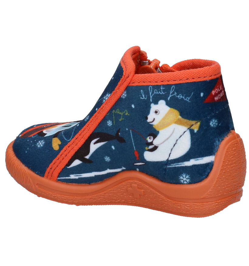Bellamy Manoir Twins Blauwe Pantoffels in stof (299240)