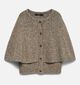 Vero Moda Faith Melange Bruine Cape Cardigan voor dames (379676)