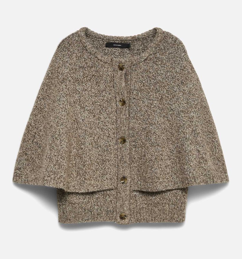 Vero Moda Faith Melange Bruine Cape Cardigan voor dames (379676)