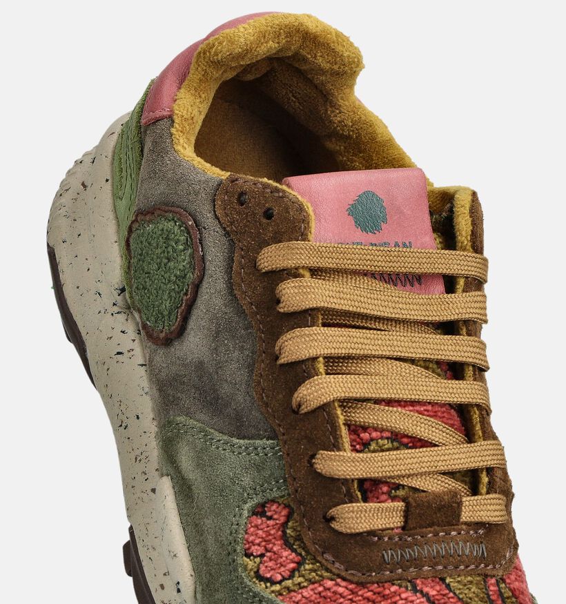 Satorisan Chacrona Premium Groen/Rode Sneakers voor dames (361789) - geschikt voor steunzolen