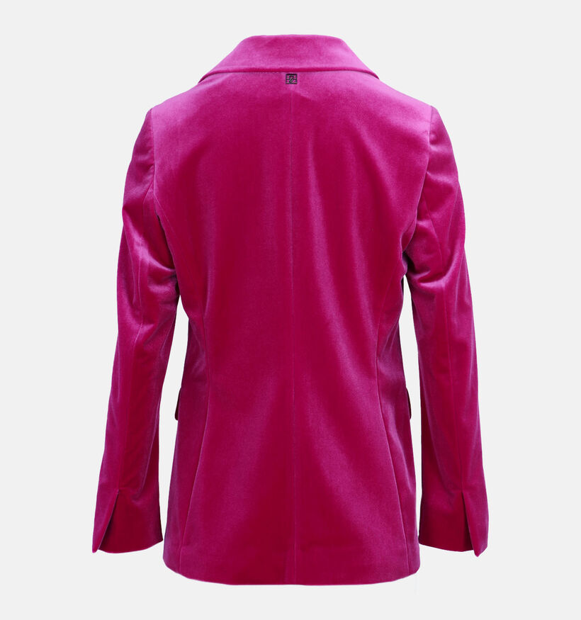 comma Fuchsia Velours blazer voor dames (334765)