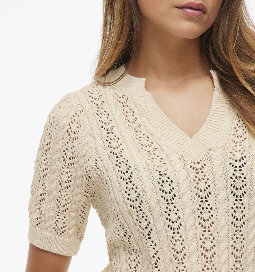 Vila Toto Beige Cable trui voor dames (351791)