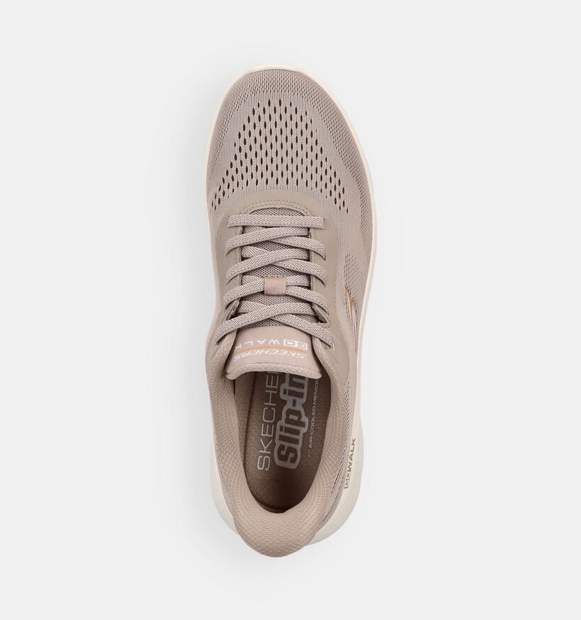 Skechers Slip-in Taupe Sneakers voor heren (371069) - geschikt voor steunzolen
