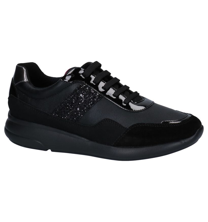 Geox Ophira Zwarte Sneakers in kunstleer (251593)