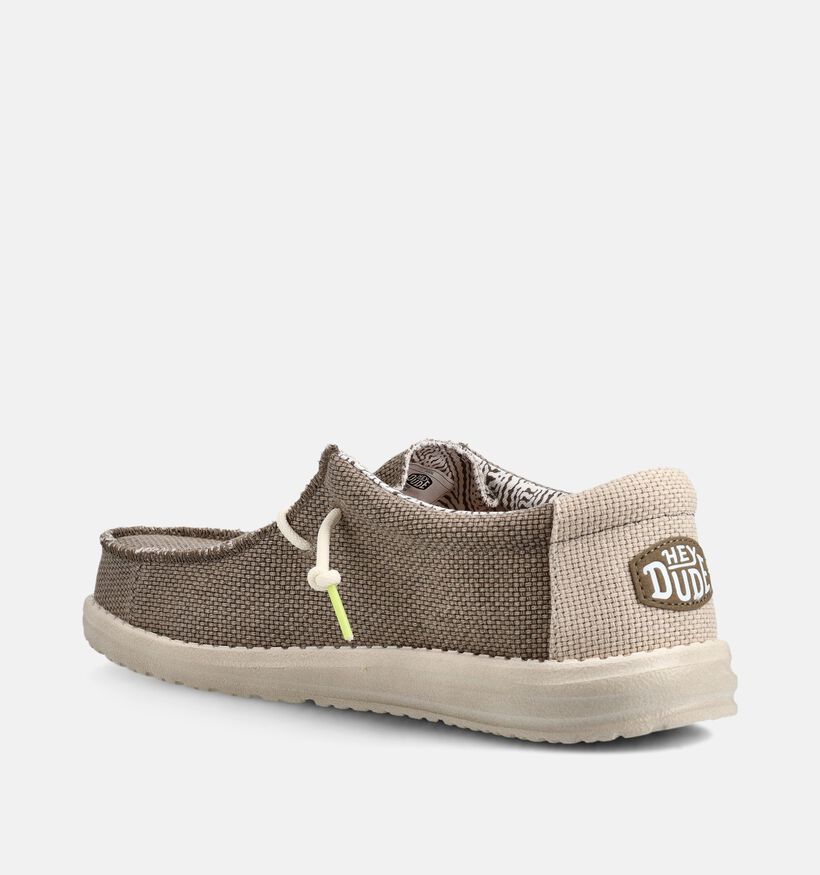 HEYDUDE Wally Braided Chaussures &agrave; enfiler en Kaki pour hommes (353465) - pour semelles orthop&eacute;diques