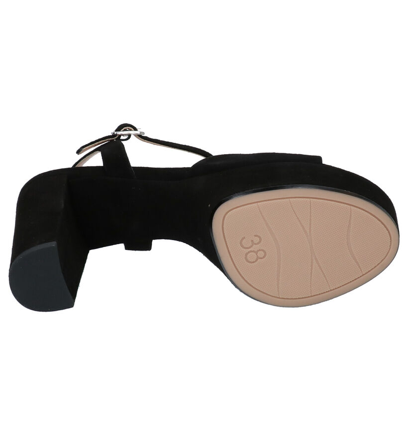 Unisa Vegara Sandales en Noir en nubuck (275015)