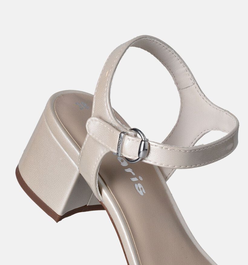 Tamaris Beige Sandalen met blokhak voor dames (354554)