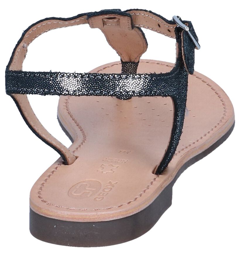 Zwarte Sandalen Geox Sozy in leer (237489)