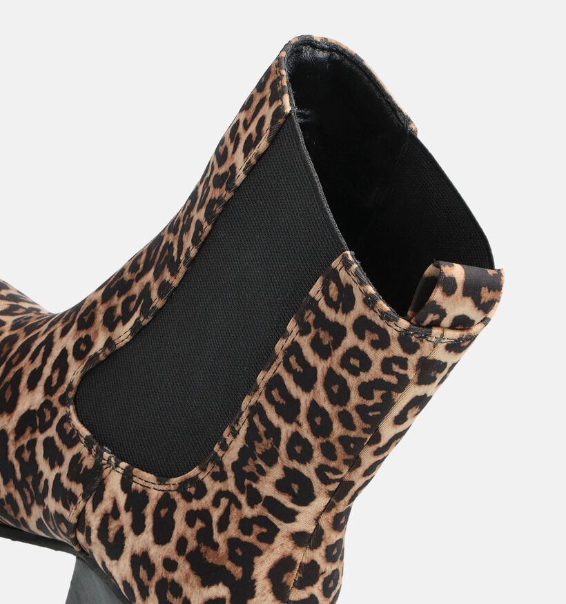 Poelman Bottines à imprimé léopard en Marron Poelman Bottines à imprimé léopard en Marron pour femmes (373798)