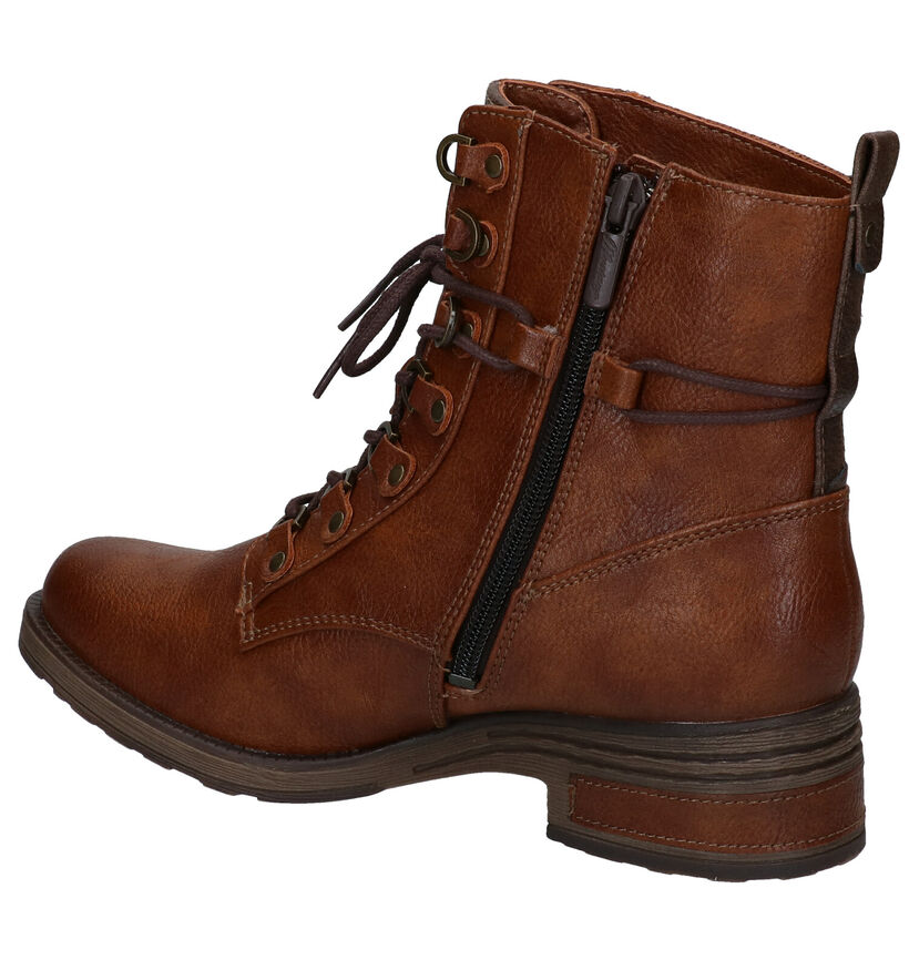 Mustang Cognac Boots in kunstleer (294293)