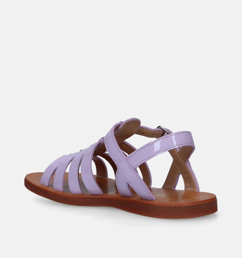 Pom d'Api Plagette Strap Sandales en Or rosé pour filles (337997)