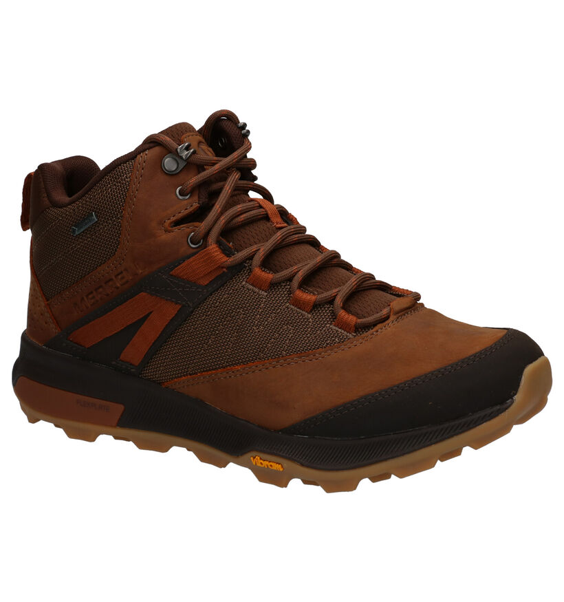Merrell Zion Chaussures de randonn&eacute;e en Kaki en cuir (290072)
