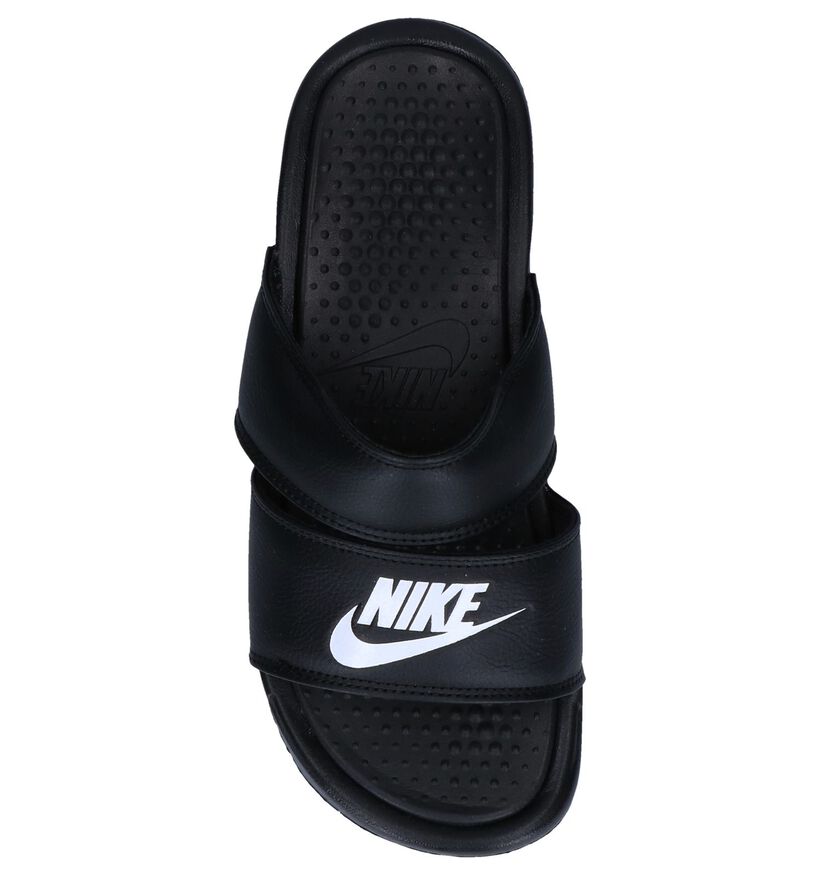Zwarte Slippers Nike Benassi Duo in kunstleer (238310)