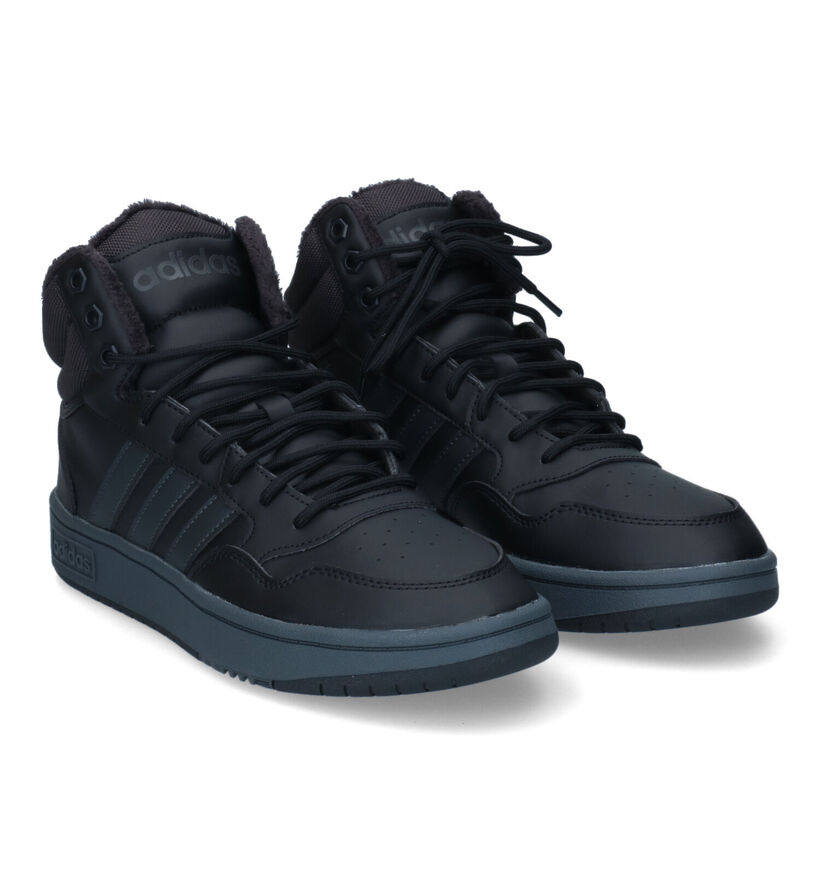 adidas Hoops 3.0 Baskets en Noir pour hommes (316565) - pour semelles orthopédiques