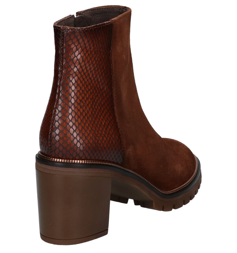 Softwaves Cognac Enkellaarzen in leer (298173)