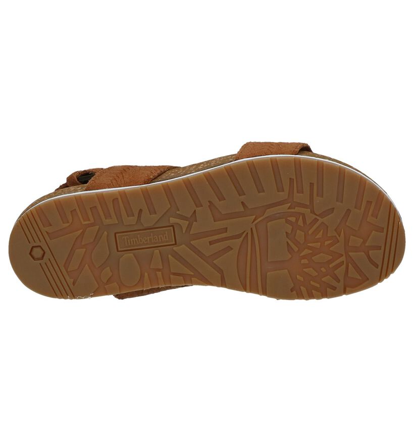 Timberland Sandales plates en Marron en daim (240520)