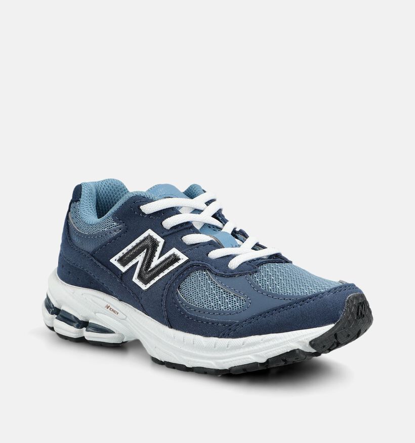 New Balance 2002 Baskets basses en Bleu fonc&eacute; pour gar&ccedil;ons (375256) - pour semelles orthop&eacute;diques