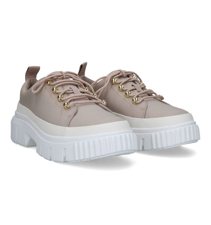 Timberland Greyfield Chaussures à lacets en Beige pour femmes (320593) - pour semelles orthopédiques