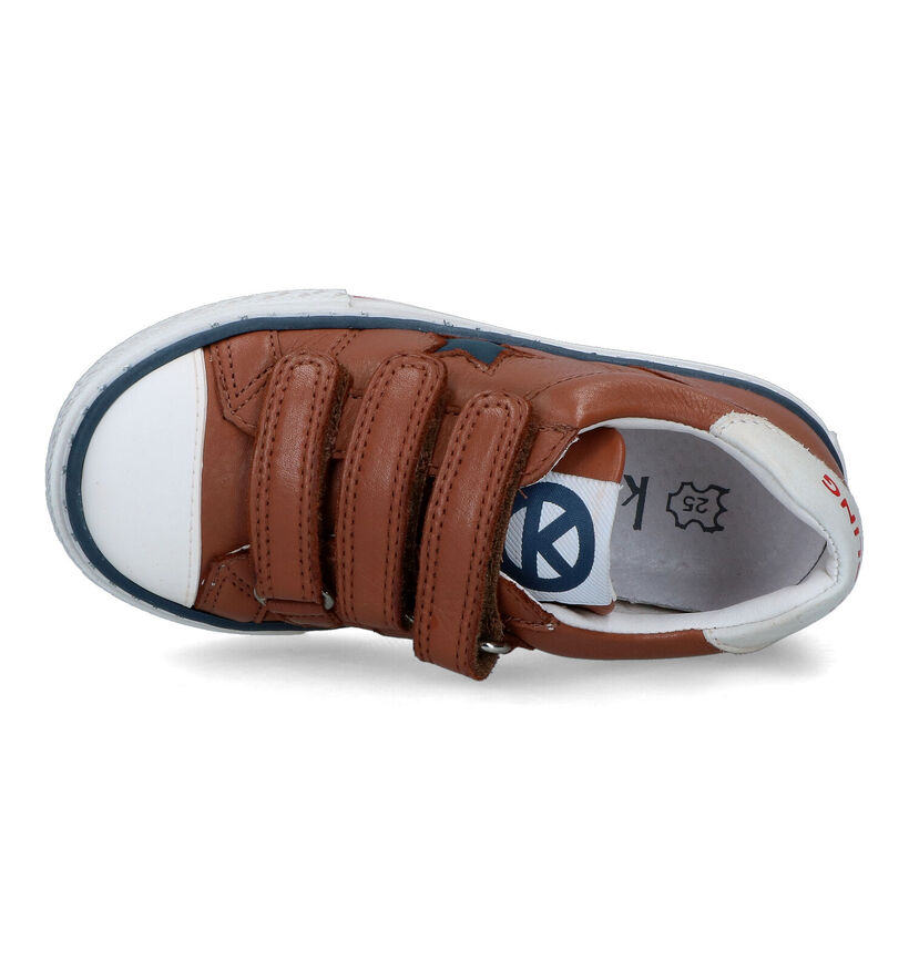 Kipling Henry 1 Chaussures à scratch en Cognac pour garçons (323985) - pour semelles orthopédiques