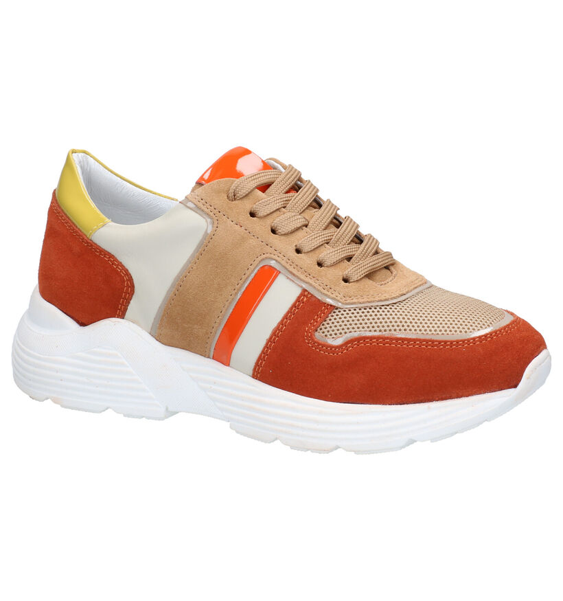 Hip Oranje Sneakers in leer (274451)
