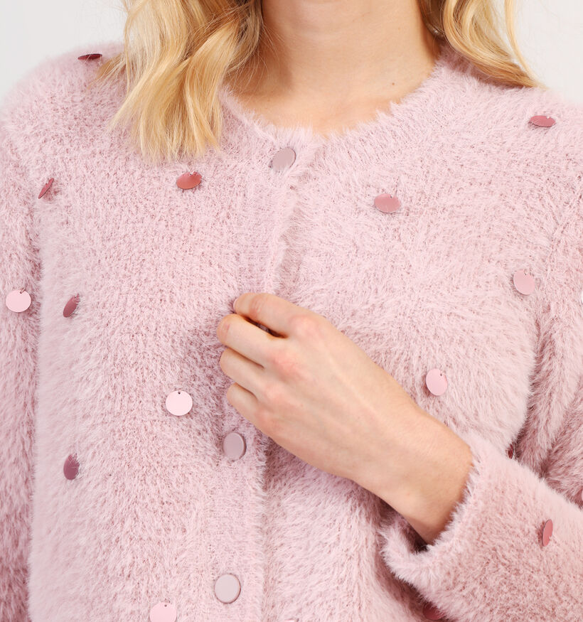 Expresso Cardigan à paillettes en Rose pour femmes (351060)