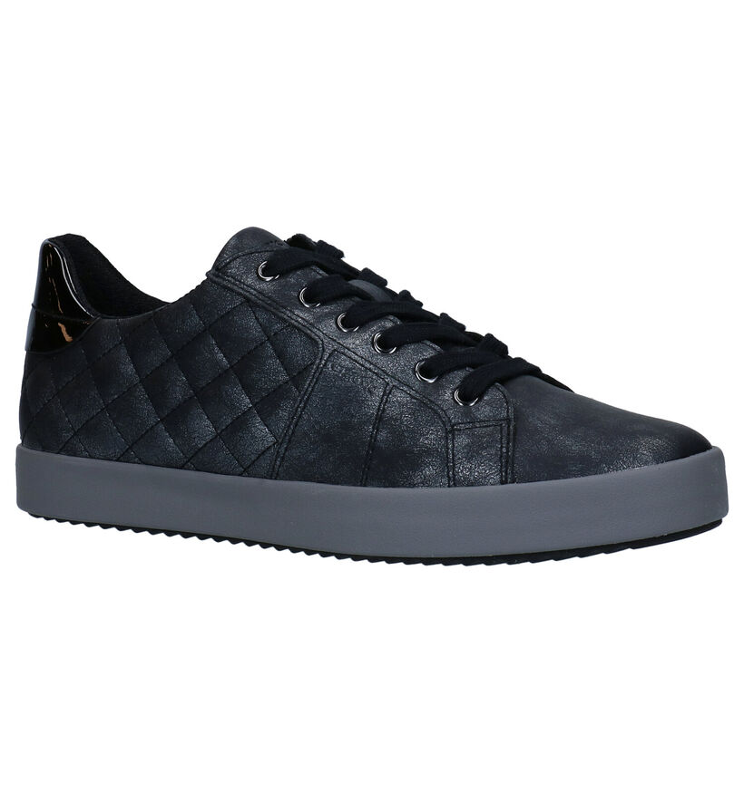 Geox Blomiee Chaussures à Lacets en Noir en simili cuir (279202)