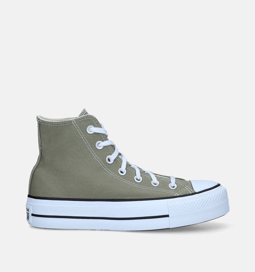 Converse Chuck Taylor All Star Lift Hi Baskets en Vert pour femmes (341507)