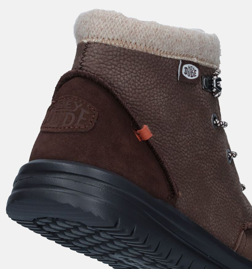 HEYDUDE Bradlet Bruine Boots voor heren (330192) - geschikt voor steunzolen