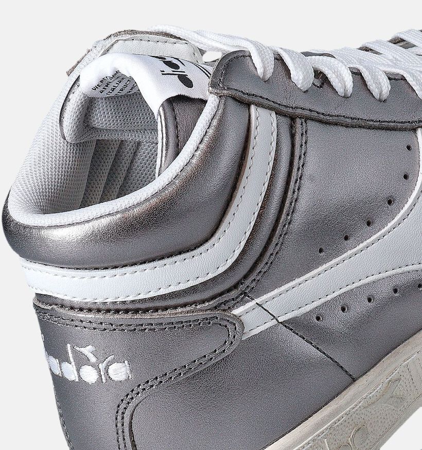 Diadora Game L High Metallic Zilveren Sneakers voor dames (350838)
