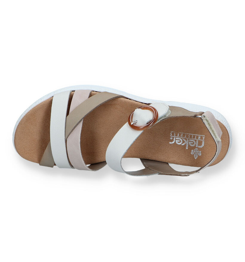 Rieker Beige Sandalen voor dames (323669) - geschikt voor steunzolen
