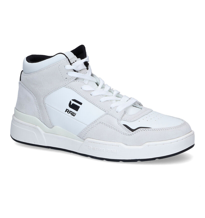G-Star Attacc MID BSC Witte Sneakers in kunstleer (305464)