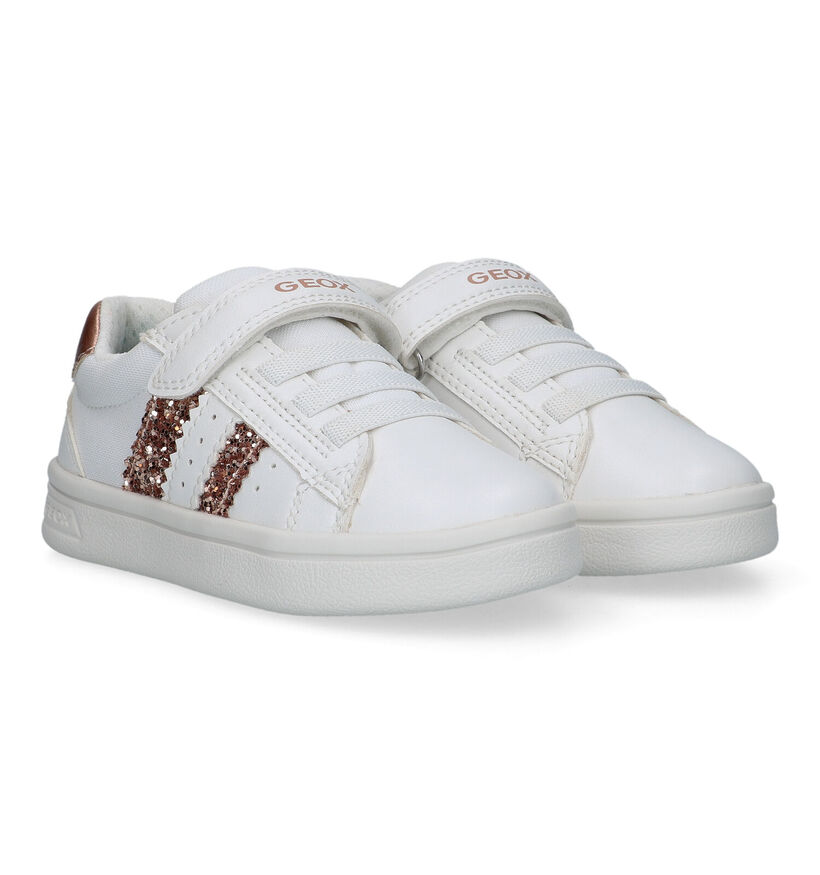 Geox Djrock Witte Sneakers voor meisjes (330114) - geschikt voor steunzolen