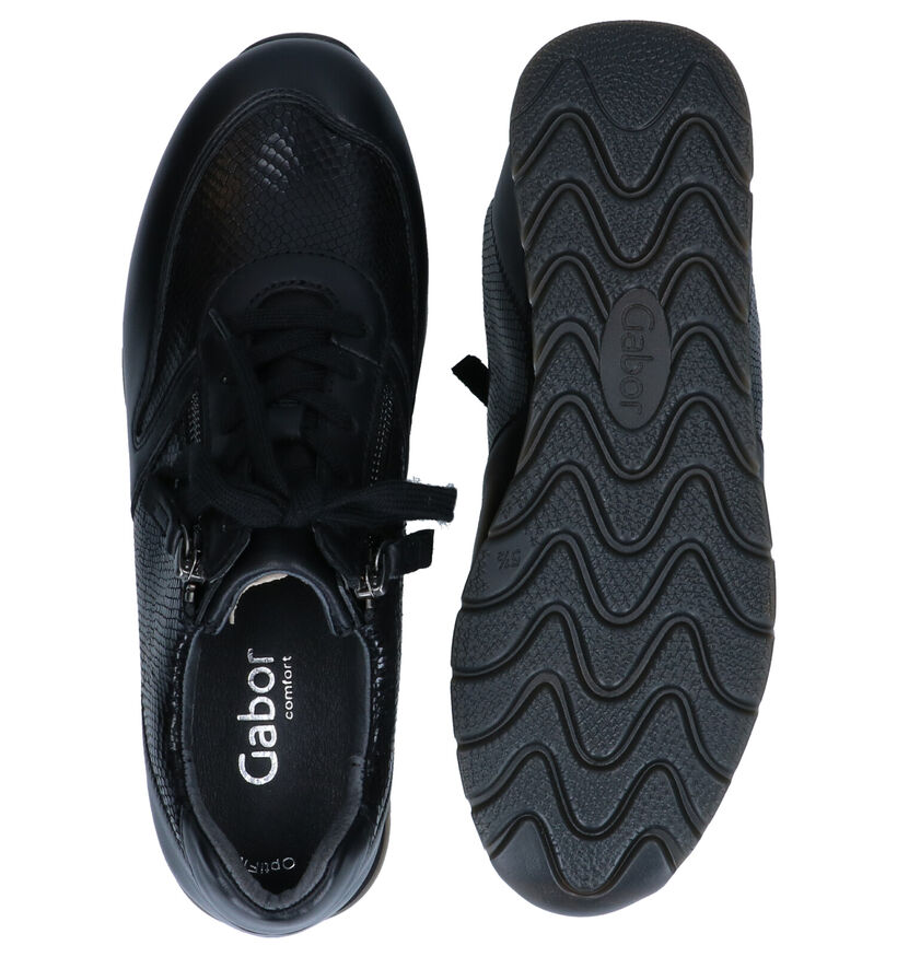 Gabor OptiFit Chaussures à lacets en Noir en cuir (282315)