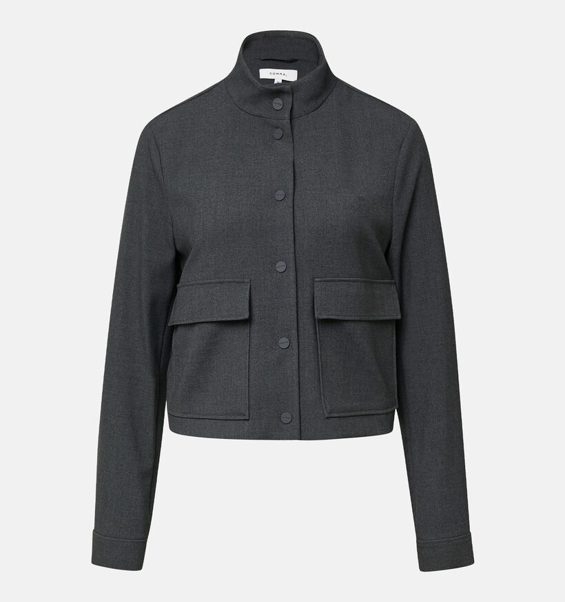 comma Donkergrijze Korte Jas voor dames (364799)