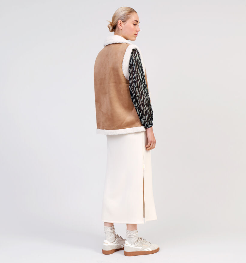 Vero Moda Sherling Bruine Korte bodywarmer voor dames (346159)
