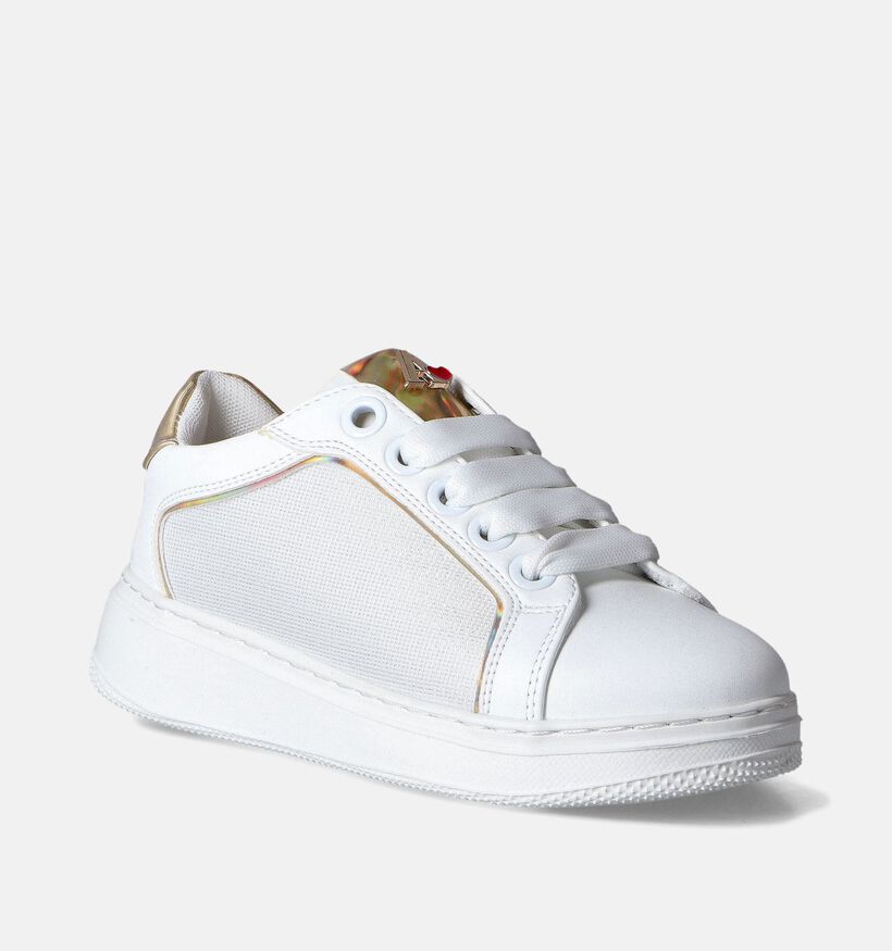 Asso Witte Sneakers voor meisjes (354152) - geschikt voor steunzolen