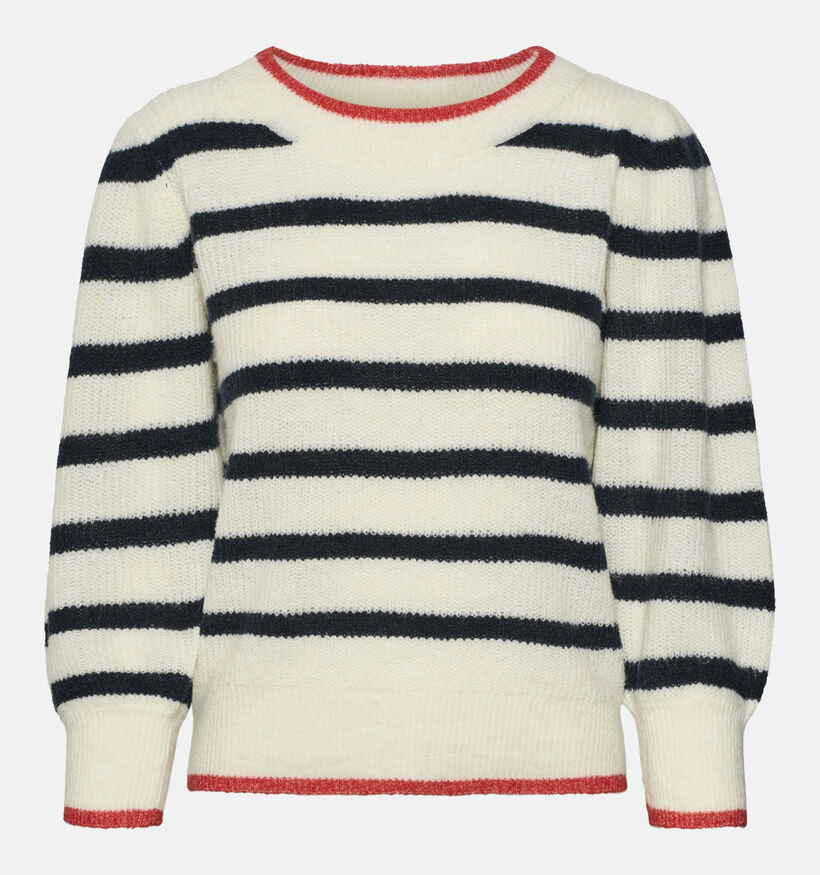 Vero Moda Vigga Ecru Gestreepte trui voor dames (352175)