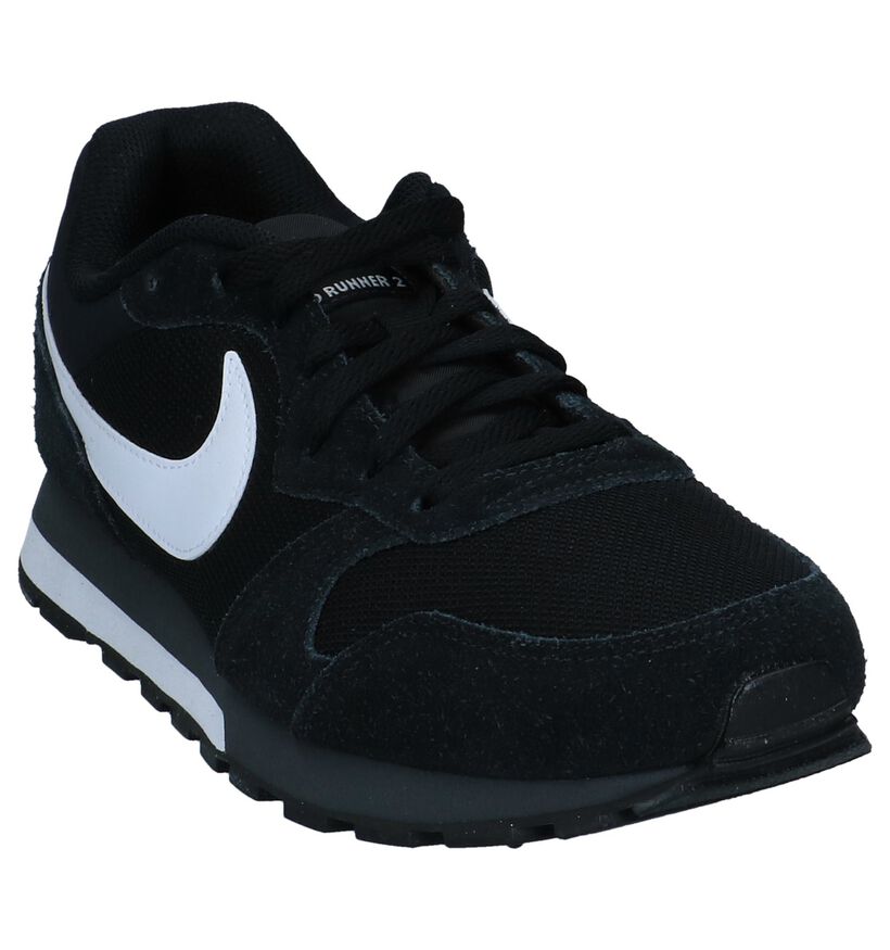 Zwarte Nike MD Runner 2 Lage Sneakers in daim (234112)