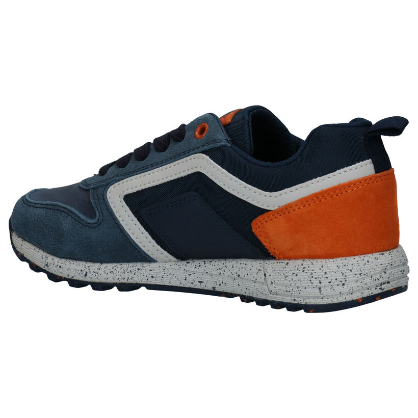 Geox Alben Chaussures à lacets en Bleu en cuir (284132)