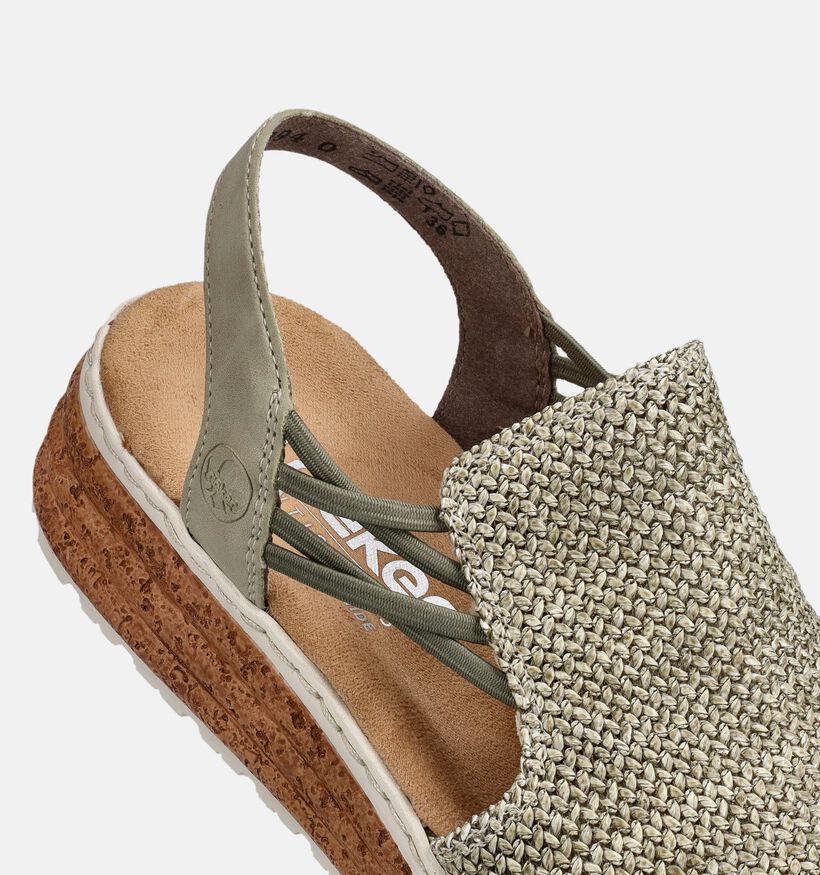 Rieker Kaki Sandalen met Sleehak voor dames (370400)