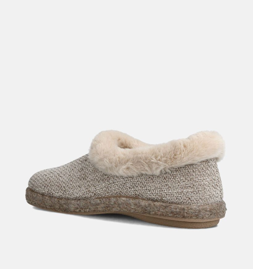 Torfs Home Donkerbeige Pantoffels voor dames (380867) - geschikt voor steunzolen